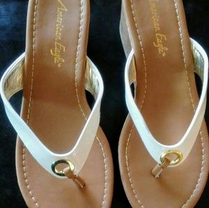 Women's American Eagle​ Wedge Heel Slip On Sandal.